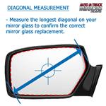 Mirror Glass + Adhesive for 14-17 Mazda 3, 6 Dri-4