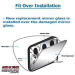 Mirror Glass + Adhesive for 19-22 Volvo XC40 Dri-4
