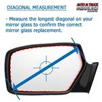 Mirror Glass Replacement + Full Adhesive for 13-4
