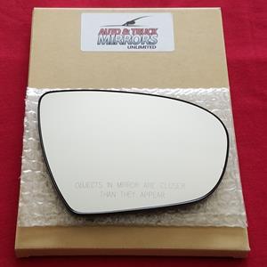 Passenger left hand side Heated wing door Silver mirror glass with backing plate #C-SHY/L-MSCW20411 Clip On 
