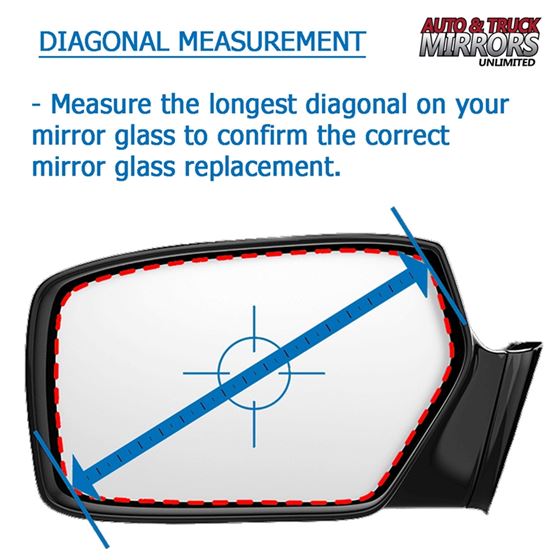 Mirror Glass Replacement + Full Adhesive for 93-4