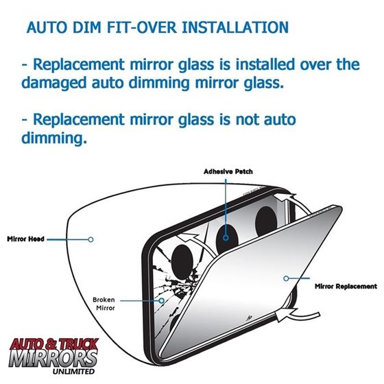 Mirror Glass + Silicone Adhesive for 08-10 Porsc-4