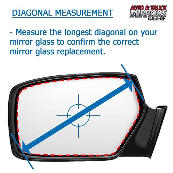Mirror Glass Replacement + Full Adhesive for 200-6