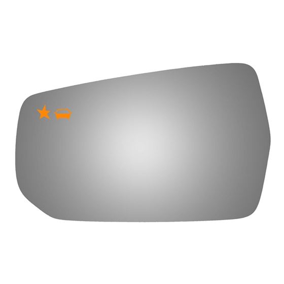 Mirror Glass for 16-18 Chevrolet Malibu Driver S-2