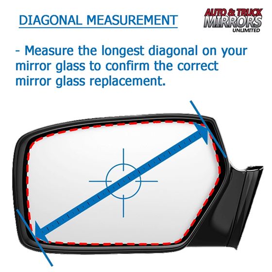exactafit 8729L Replacement Driver Left Side Mirror Glass Flat Lens fits 03-07 Chevy GMC Savana Express 1500 2500 3500 by Rugged TUFF
