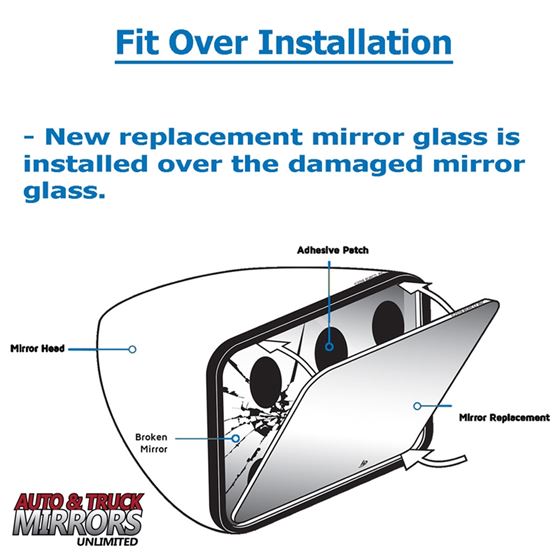 Mirror Glass + Adhesive for GX460, LX570, Land C-4