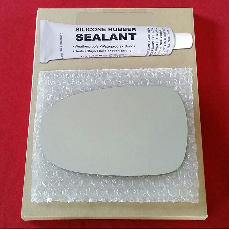 Mirror Glass Replacement + Silicone Adhesive for 0