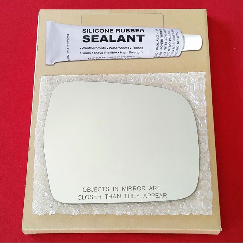 Mirror Glass Replacement + Silicone Adhesive for 9