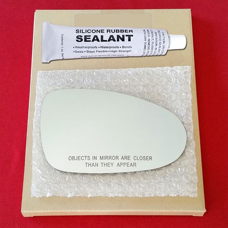 Mirror Glass Replacement + Silicone Adhesive for 0