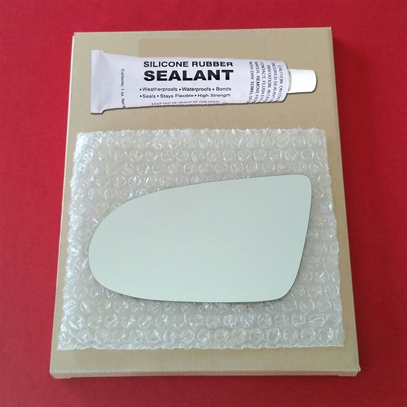 Mirror Glass Replacement + Silicone Adhesive for 9