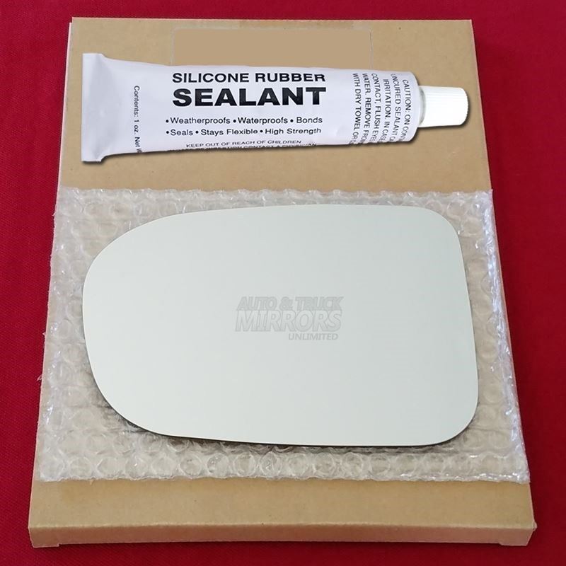 Mirror Glass Replacement + Silicone Adhesive for 1