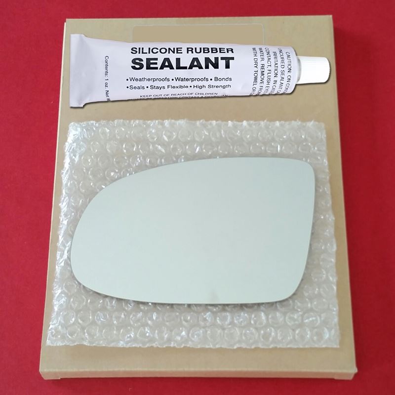 Mirror Glass Replacement + Silicone Adhesive for 9