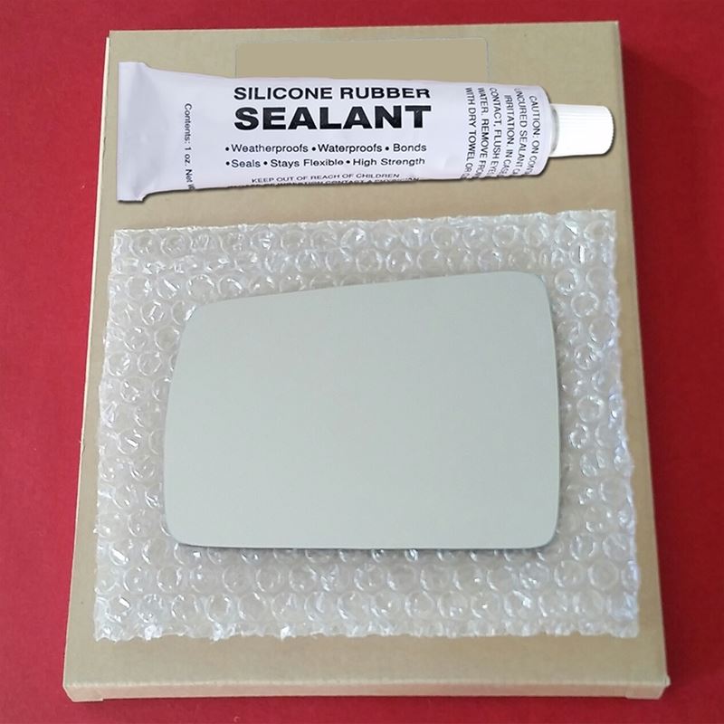 Mirror Glass Replacement + Silicone Adhesive for 8