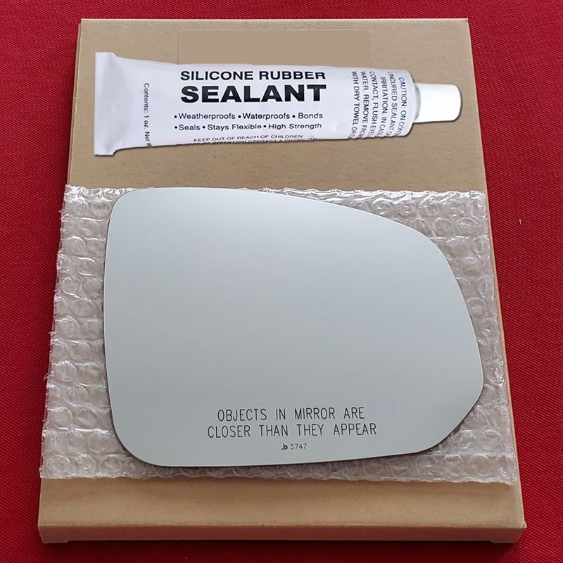 Mirror Glass Replacement + Silicone Adhesive for 1