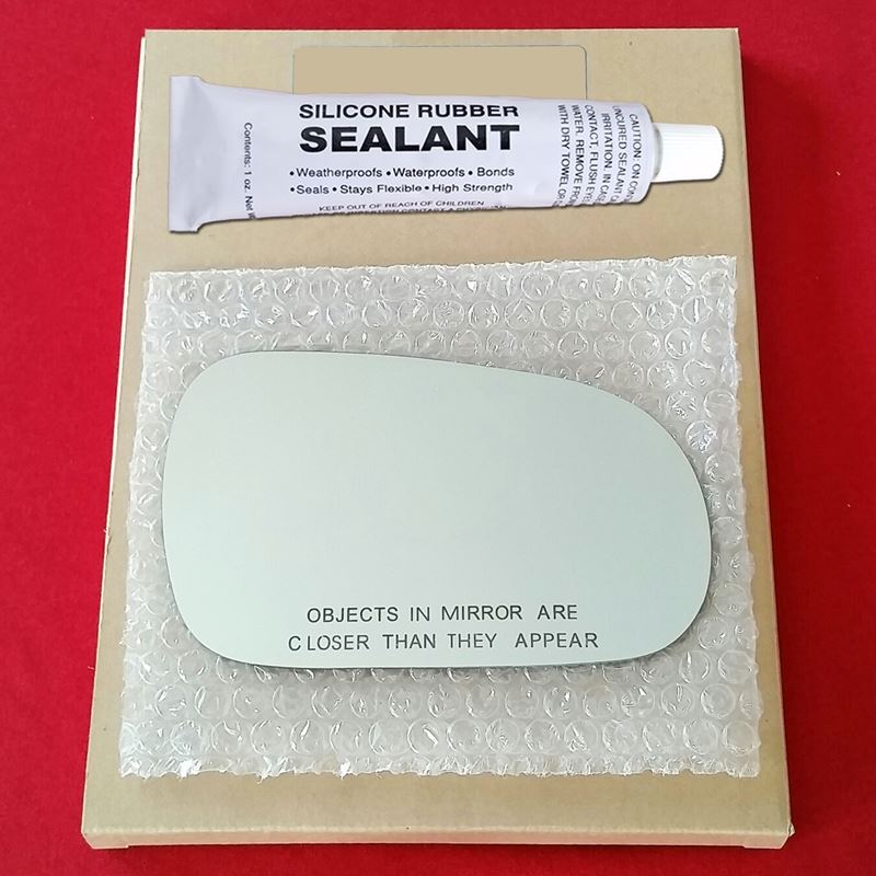 Mirror Glass Replacement + Silicone Adhesive for 9