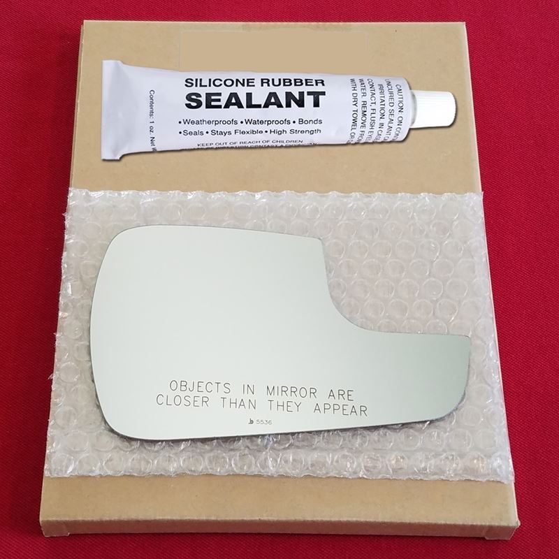 Mirror Glass Replacement + Silicone Adhesive for 1