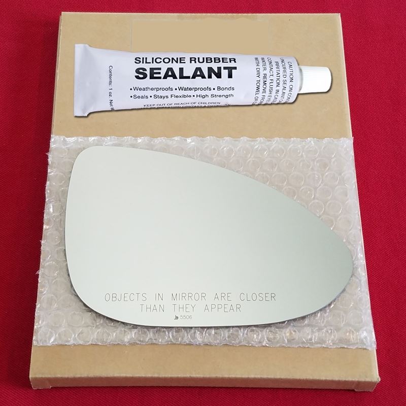 Mirror Glass Replacement + Silicone Adhesive for 1