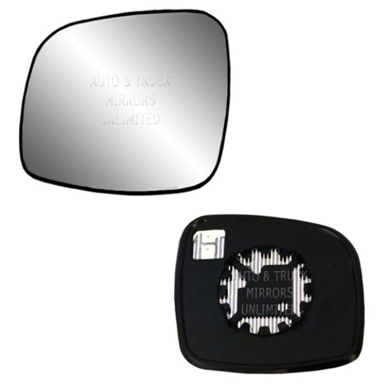 Fits 08-15 Dodge Grand Caravan Driver Side Mirror Glass with Back Plate - Heated 2008 Dodge Grand Caravan Side Mirror Replacement