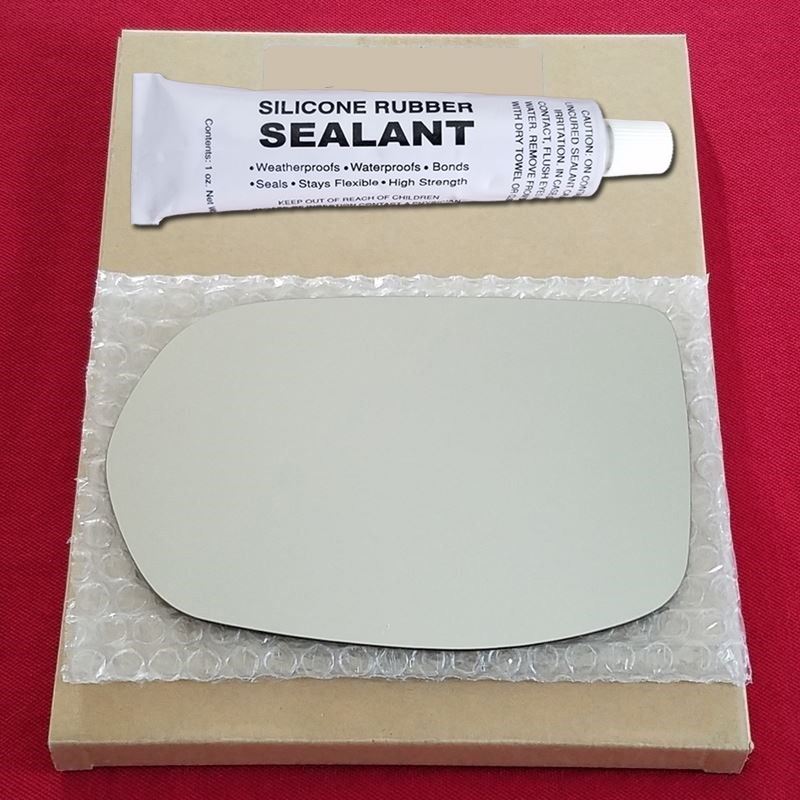 Mirror Glass Replacement + Silicone Adhesive for 1