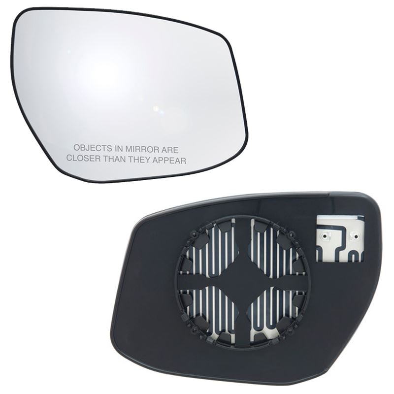 Fits 13-18 Nissan Sentra Passenger Side Mirror Glass with Back Plate - Heated 2017 Nissan Sentra Passenger Side Mirror Replacement