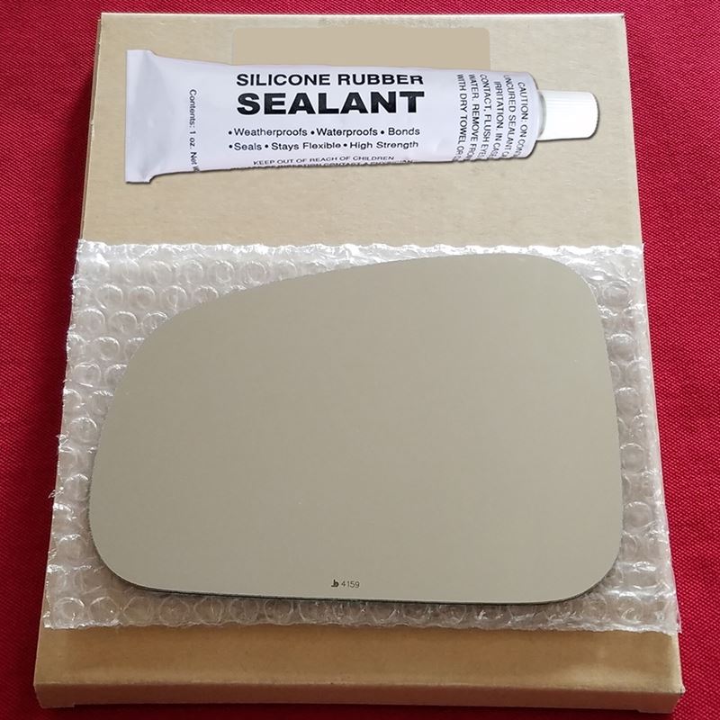 Mirror Glass Replacement + Silicone Adhesive for 0