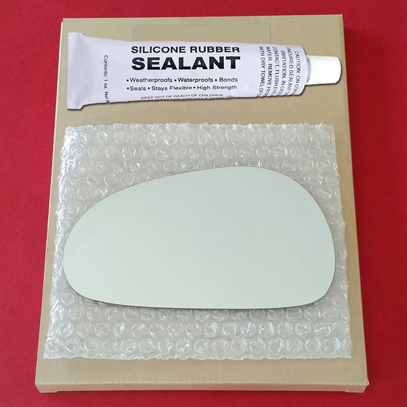 Mirror Glass Replacement + Silicone Adhesive for 9