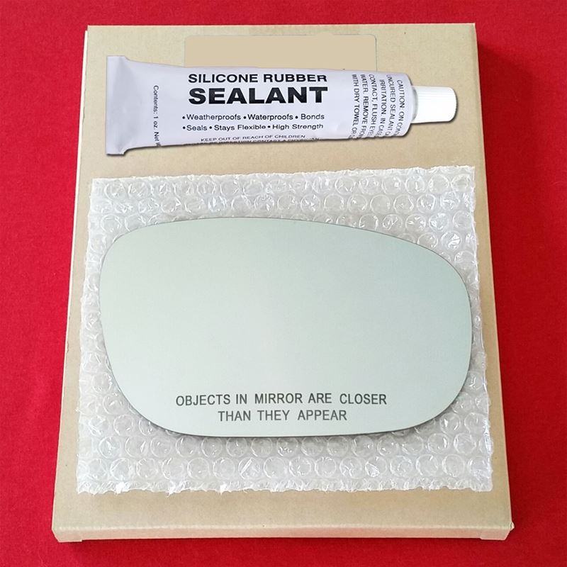 Mirror Glass Replacement + Silicone Adhesive for 3