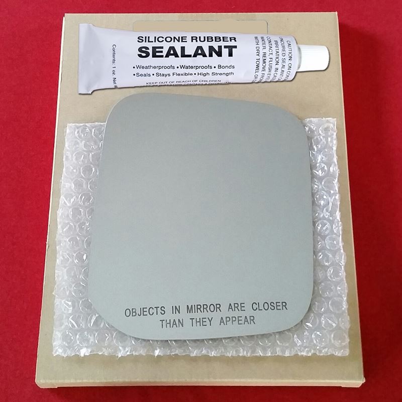 Mirror Glass Replacement + Silicone Adhesive for 9