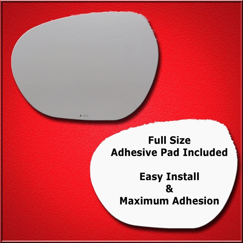 Mirror Glass Replacement + Full Adhesive for 16-19