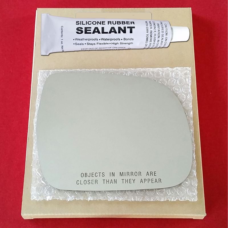 Mirror Glass Replacement + Silicone Adhesive for 1