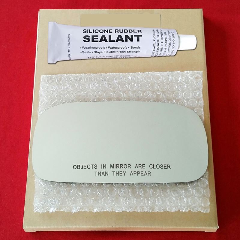 Mirror Glass Replacement + Silicone Adhesive for 0