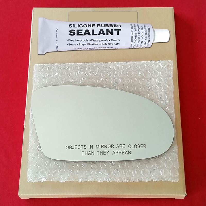 Mirror Glass Replacement + Silicone Adhesive for 9