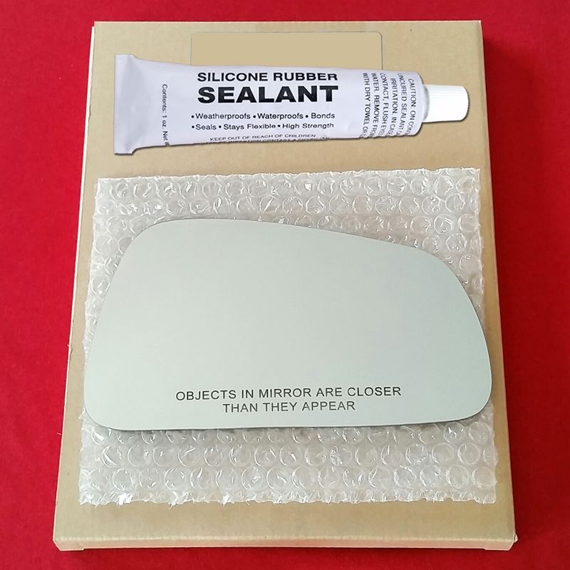 Mirror Glass Replacement + Silicone Adhesive for 9