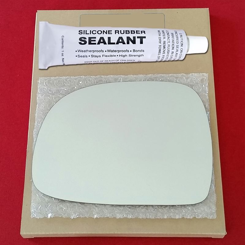 Mirror Glass Replacement + Silicone Adhesive for 9