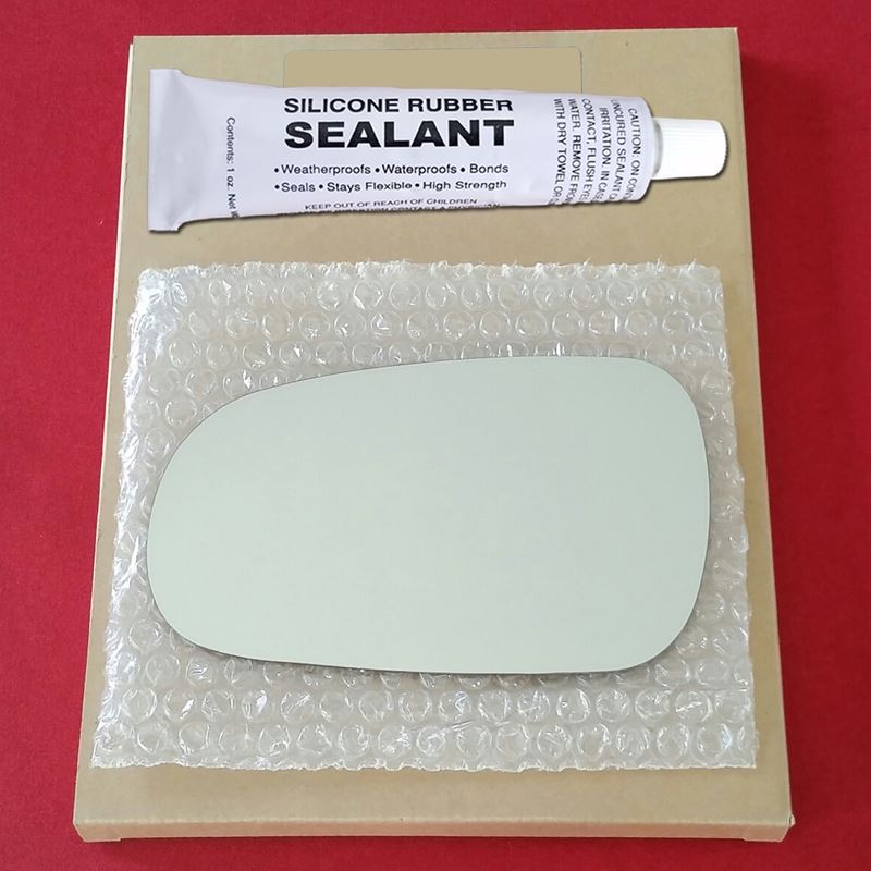 Mirror Glass Replacement + Silicone Adhesive for 9