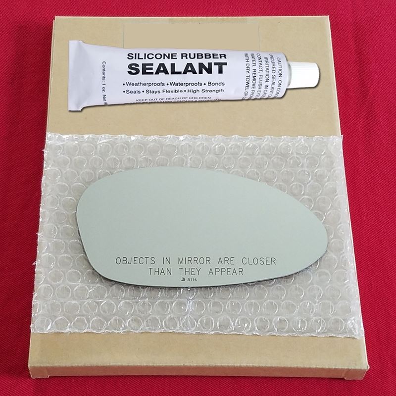 Mirror Glass Replacement + Silicone Adhesive for 0