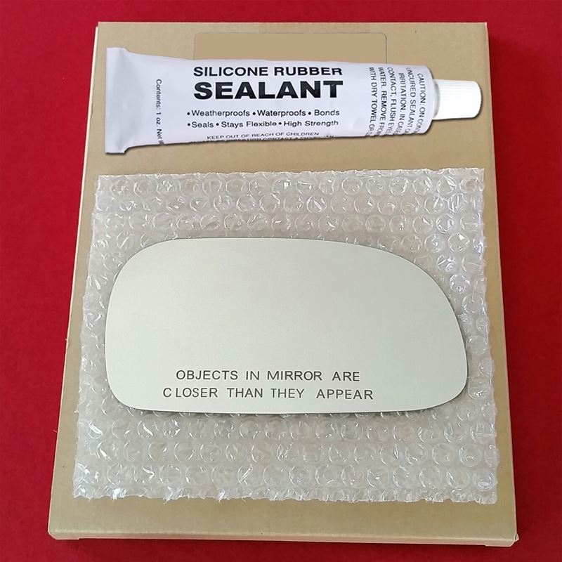 Mirror Glass Replacement + Silicone Adhesive for 9