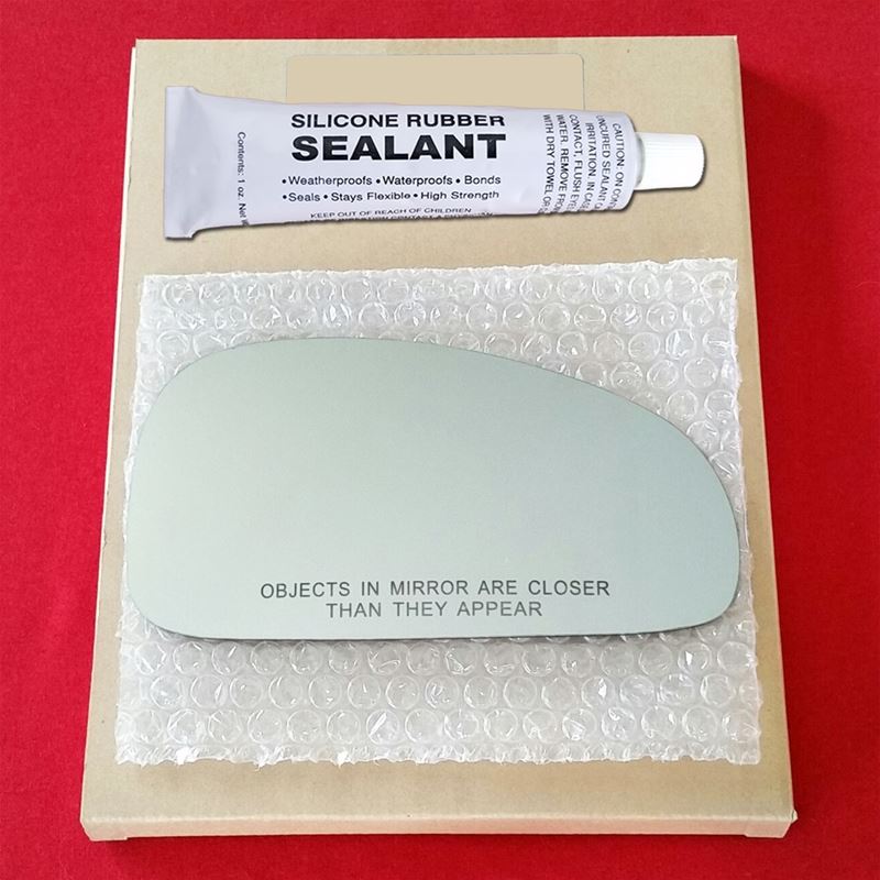 Mirror Glass Replacement + Silicone Adhesive for 0