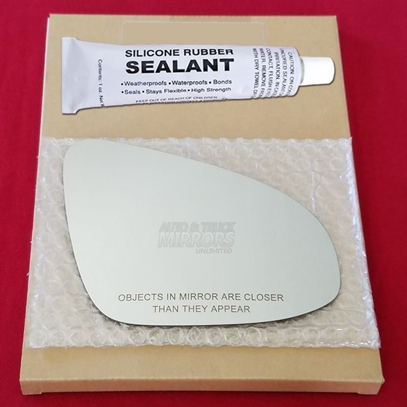 Mirror Glass Replacement + Silicone Adhesive for 1