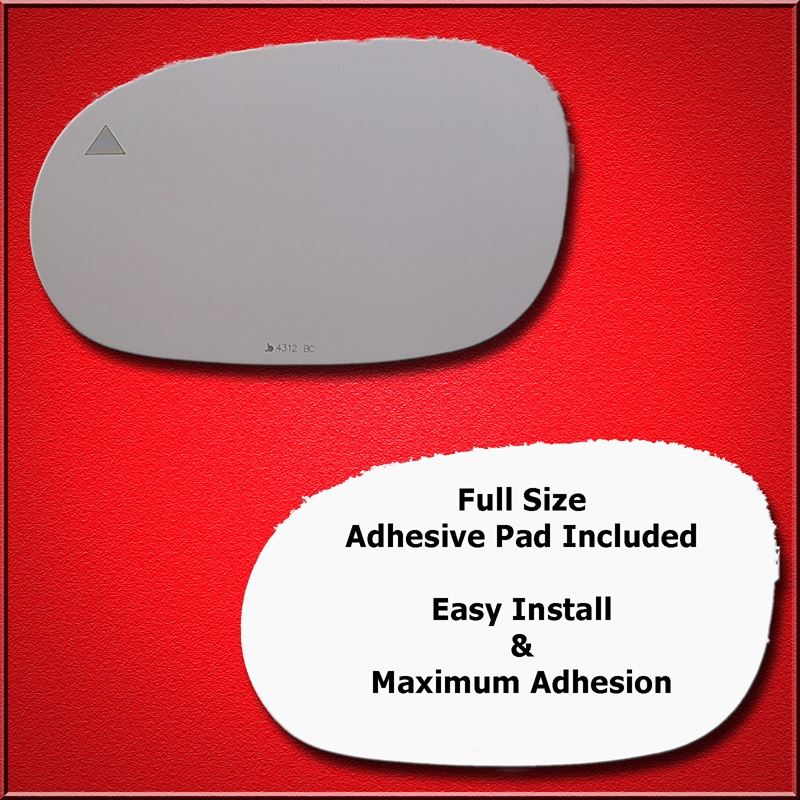 Mirror Glass Replacement + Full Adhesive for 15-19