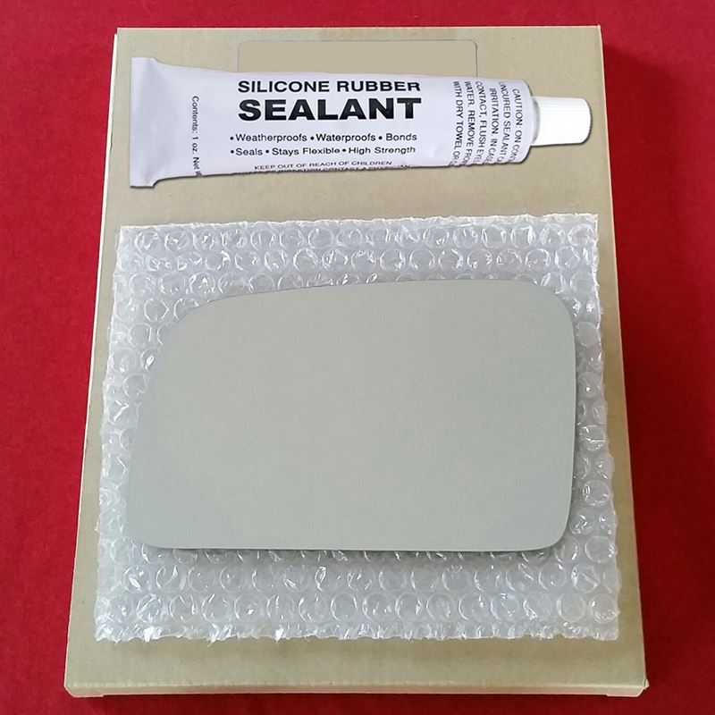 Mirror Glass Replacement + Silicone Adhesive for 9