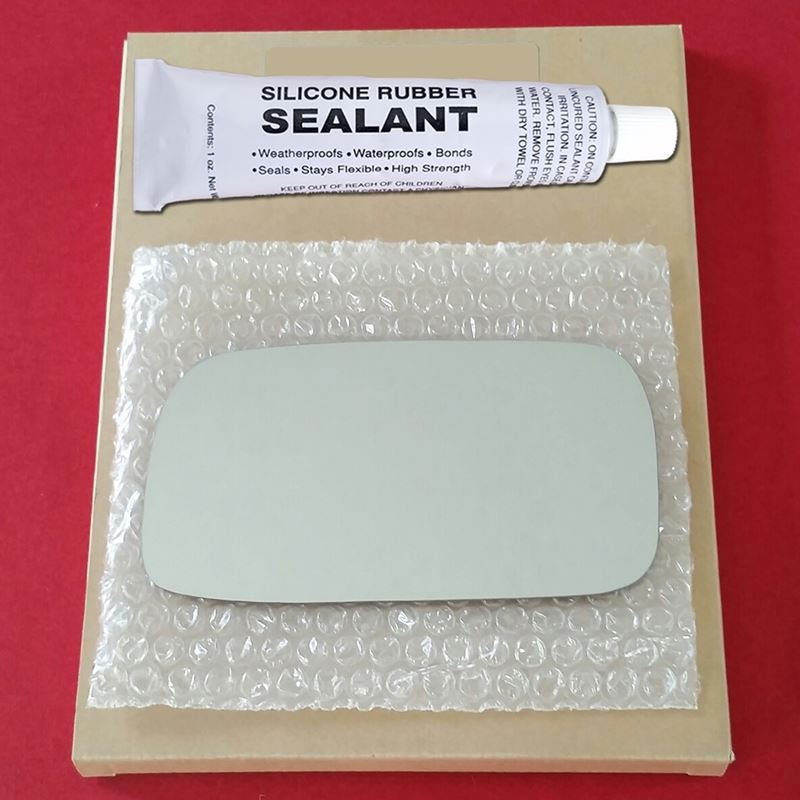 Mirror Glass Replacement + Silicone Adhesive for 9