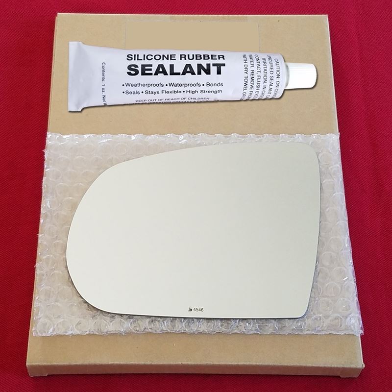 Mirror Glass Replacement + Silicone Adhesive for 1