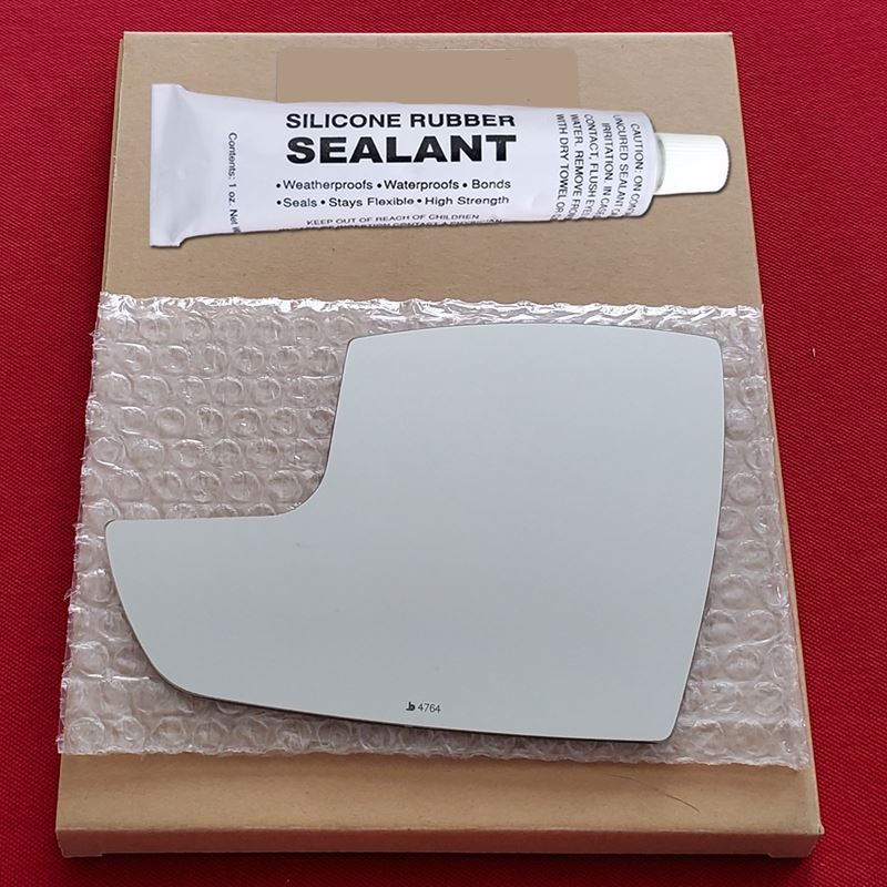Mirror Glass Replacement + Silicone Adhesive for 1
