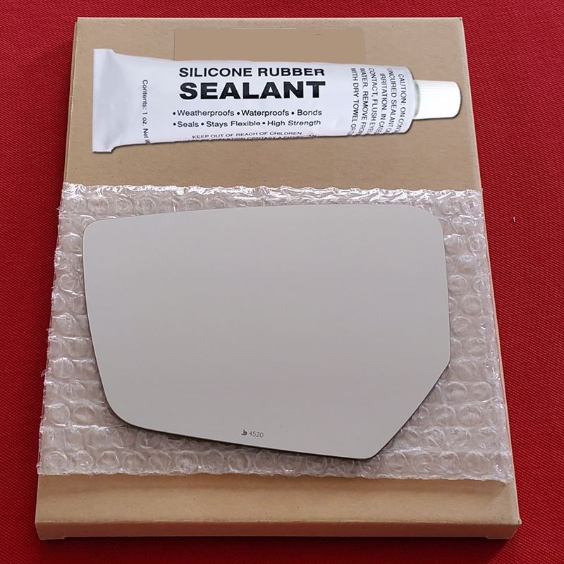 Mirror Glass Replacement + Silicone Adhesive for 1