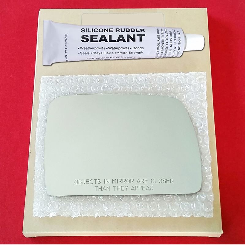 Mirror Glass Replacement + Silicone Adhesive for 0