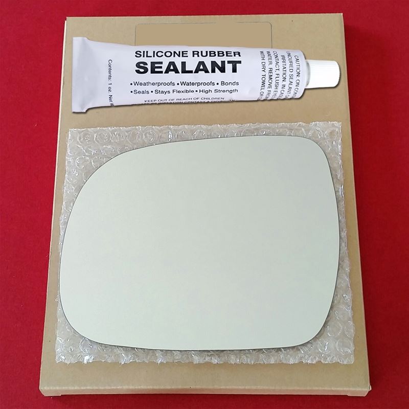 Mirror Glass Replacement + Silicone Adhesive for 0