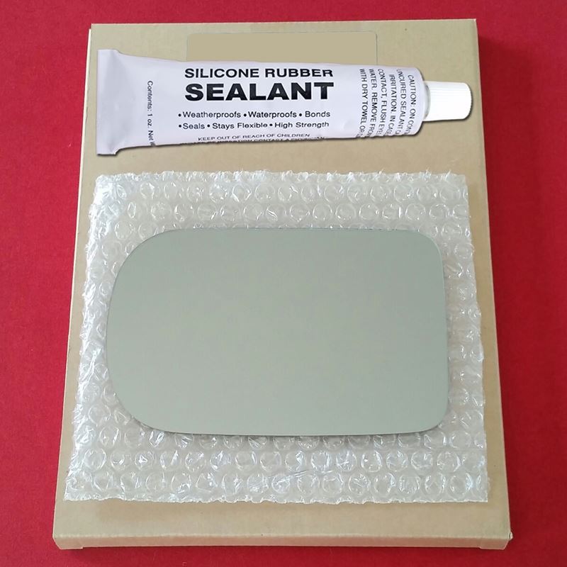 Mirror Glass Replacement + Silicone Adhesive for 9