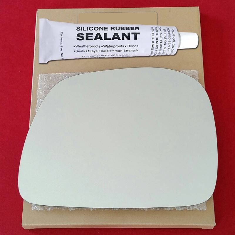 Mirror Glass Replacement + Silicone Adhesive for 9