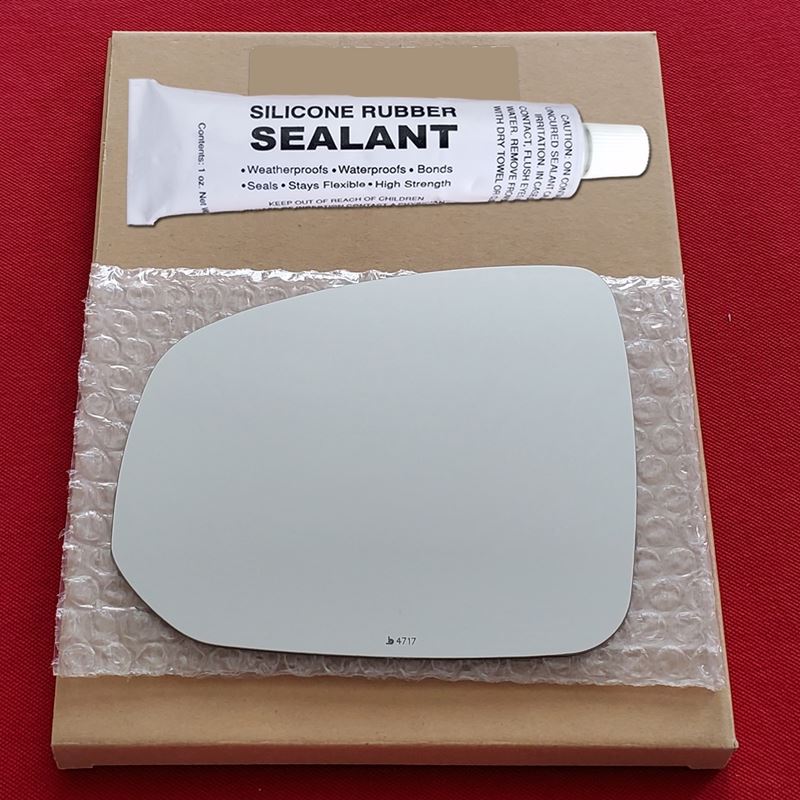 Mirror Glass Replacement + Silicone Adhesive for 1